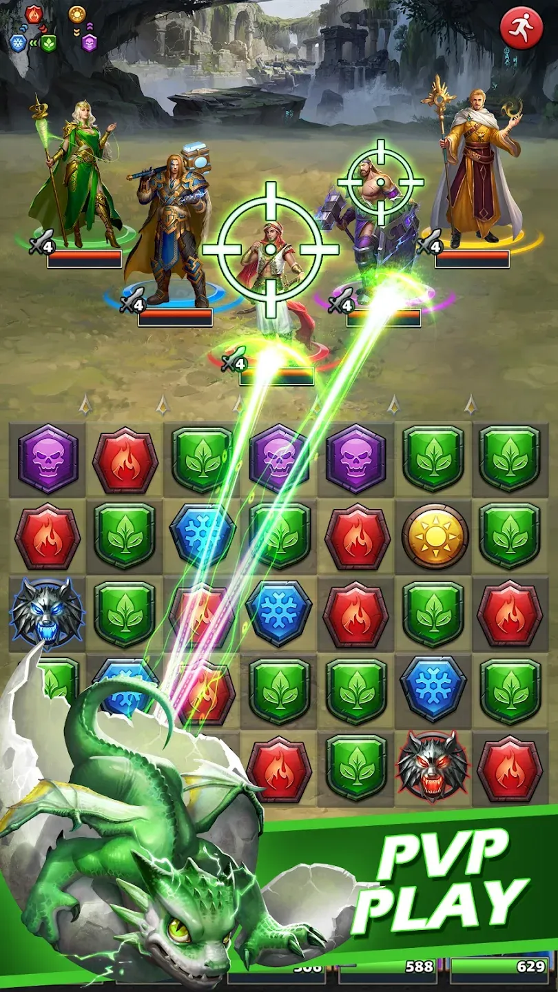 MythWars & Puzzles v2.3.44.1 APK Мод (Мультипликатор скорости) Screenshot 3