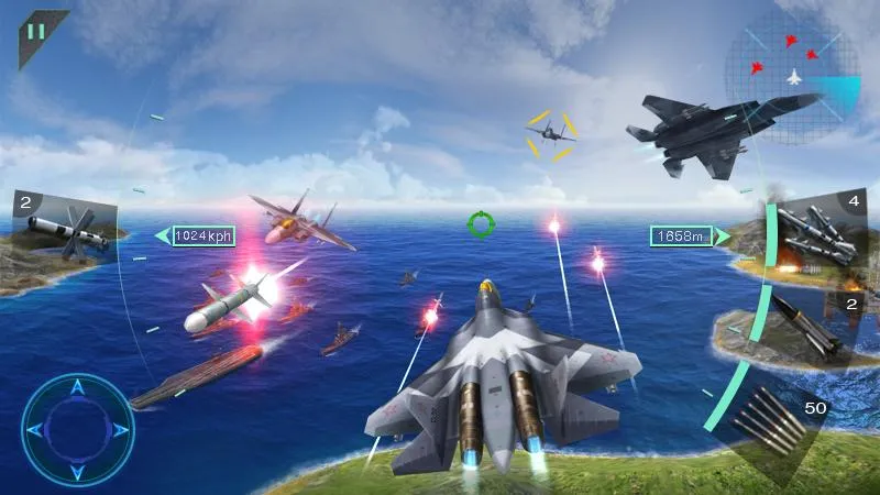 Воздушные битвы 3D [мод: много денег] Screenshot 1