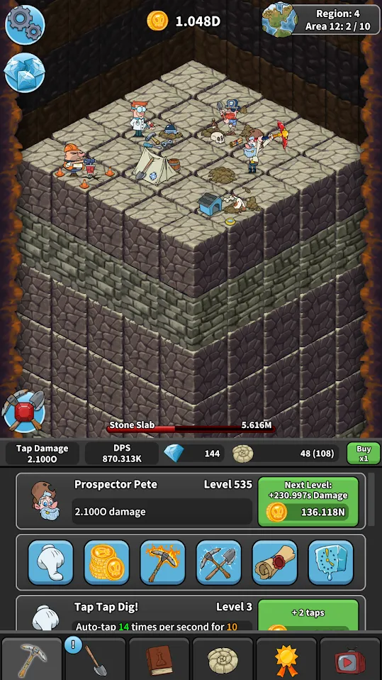 Tap Tap Dig - Idle Clicker Game [мод: много денег] Screenshot 5