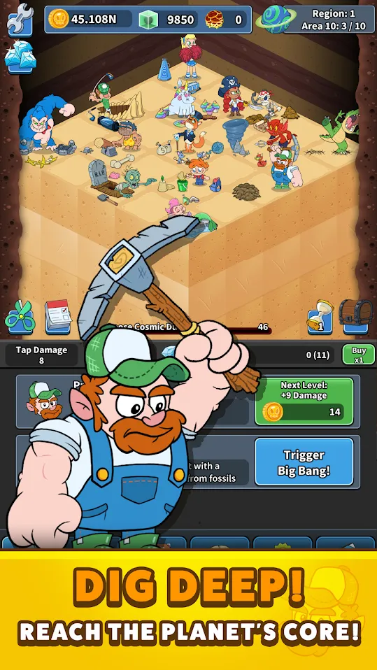 Tap Tap Dig 2: Idle Mine Sim [мод: много денег] Screenshot 2
