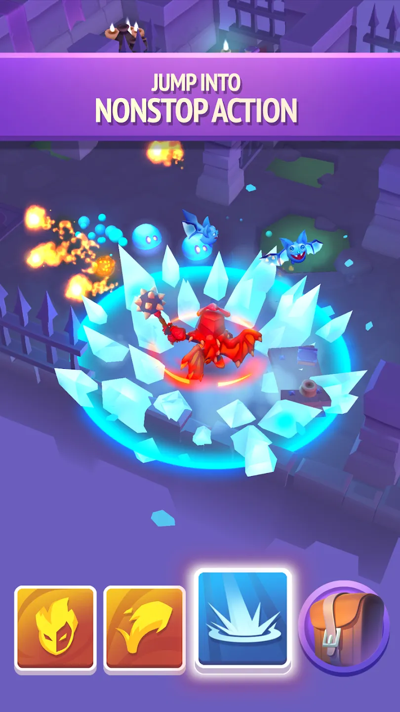 Nonstop Knight 2 v3.3.7 APK Мод (Меню, Один удар, Режим бога, Мана) Screenshot 1