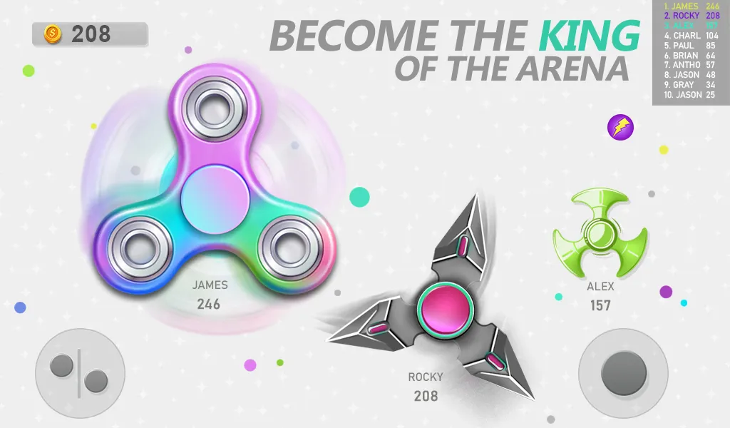 Fidget Spinner .io v209 APK Мод (Много денег) Screenshot 2