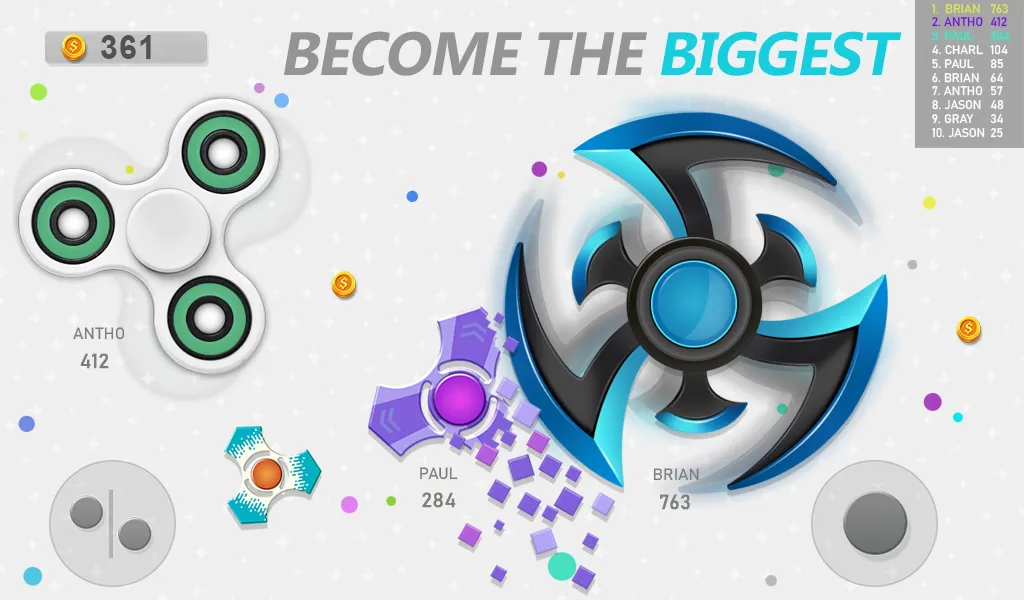 Fidget Spinner .io v209 APK Мод (Много денег) Screenshot 3