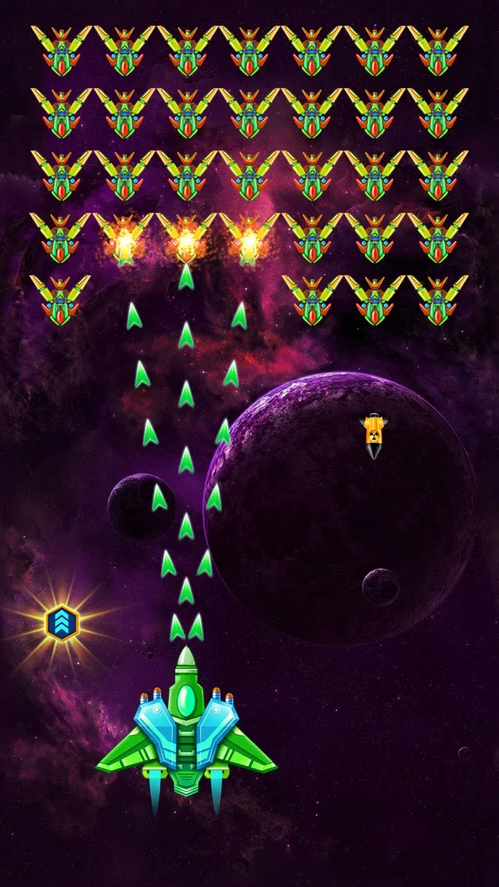 Galaxy Attack: Alien Shooter v72.4 APK Мод (Мега Меню, Много денег, Режим бога) Screenshot 1 Galaxy Attack: Alien Shooter v72.4 APK Мод (Мега Меню, Много денег, Режим бога) Screenshot 1