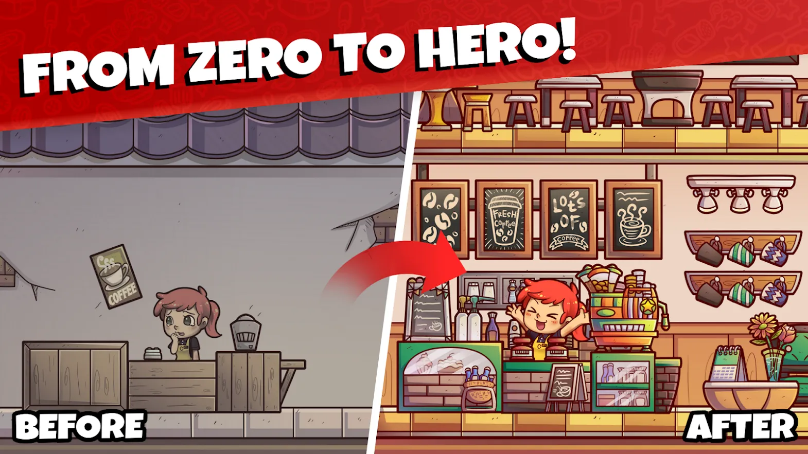 Own Coffee Shop: Idle Tap Game [мод: много денег] Screenshot 2