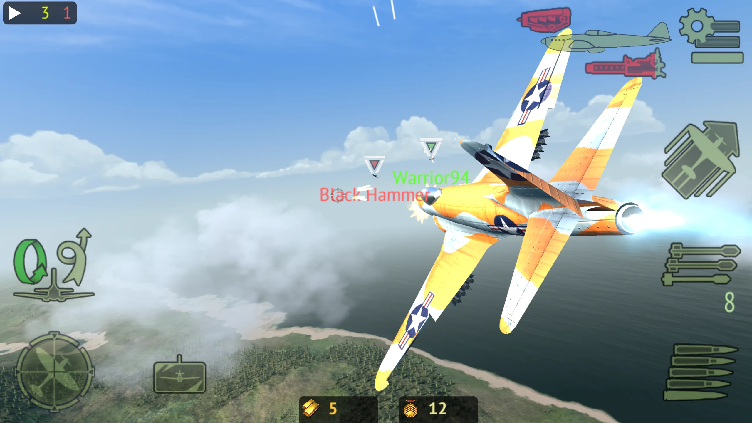 Warplanes: Online Combat v1.7 APK Мод (Много денег) Screenshot 4