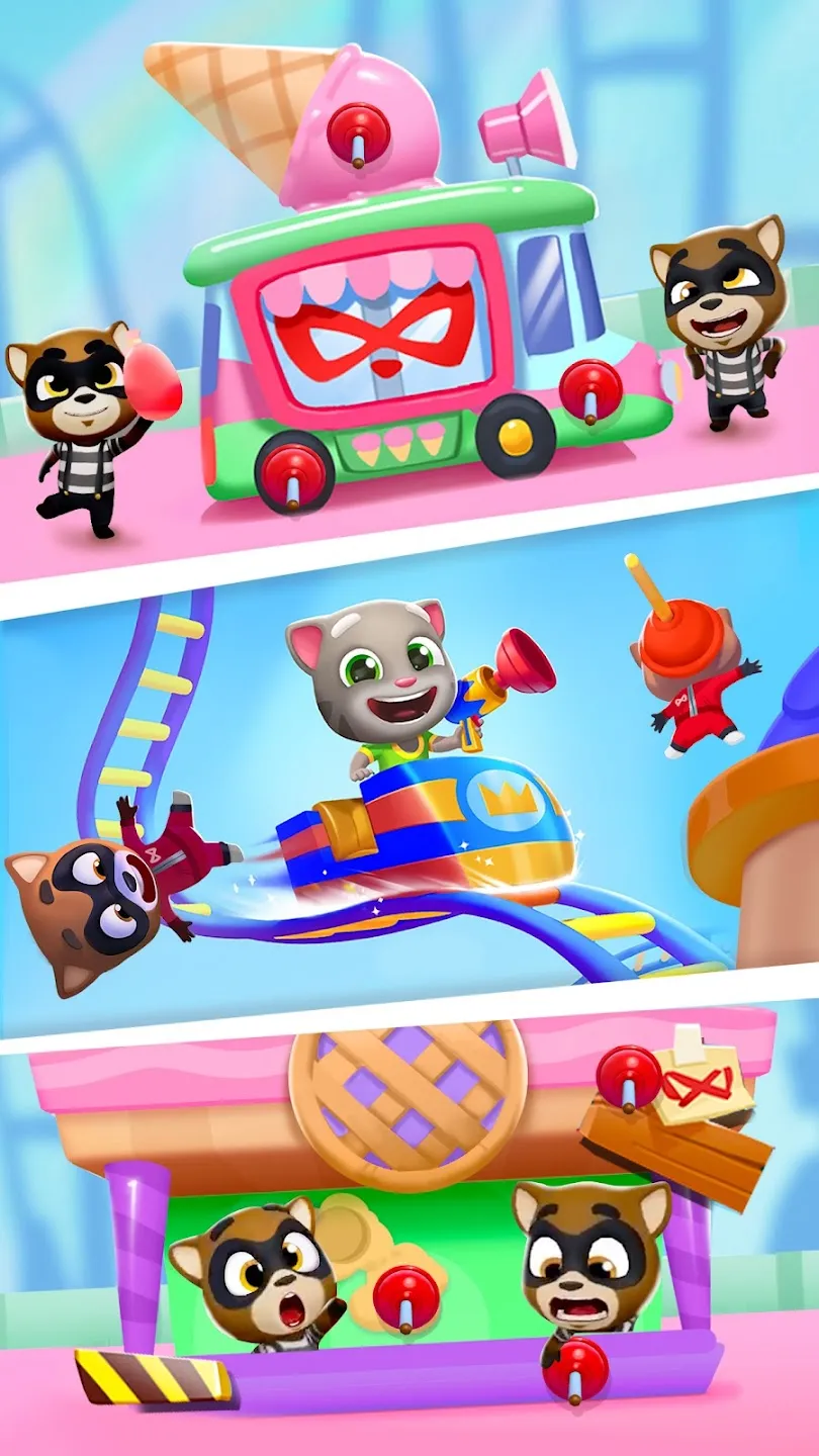 Talking Tom Blast Park [мод: много денег] Screenshot 3