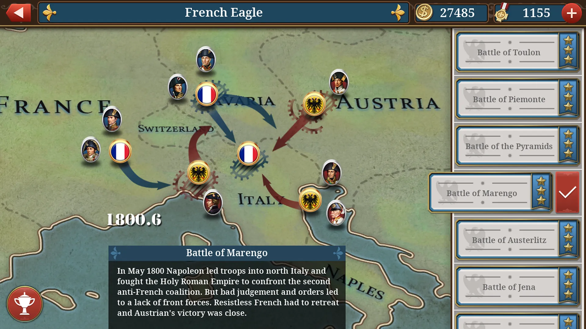 European War 6: 1804 v1.8.4 APK Мод (Много медалей) Screenshot 5