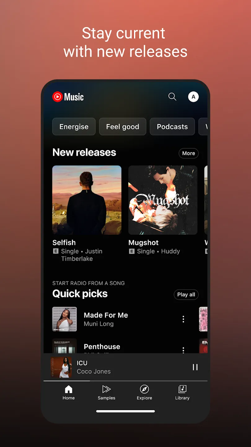 YouTube Music v9.19.50 APK Мод (Всё открыто, Premium) Screenshot 1