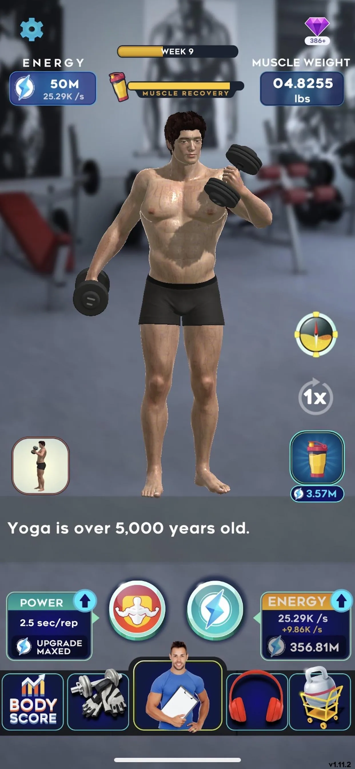 Idle Workout! v1.3.3 APK Мод (Меню, Выносливость, Потеря веса) Screenshot 1 Idle Workout! v1.3.3 APK Мод (Меню, Выносливость, Потеря веса) Screenshot 1