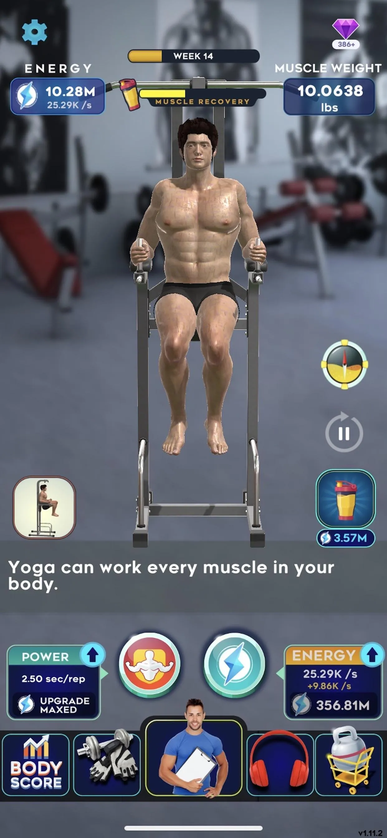 Idle Workout! v1.3.3 APK Мод (Меню, Выносливость, Потеря веса) Screenshot 2 Idle Workout! v1.3.3 APK Мод (Меню, Выносливость, Потеря веса) Screenshot 2