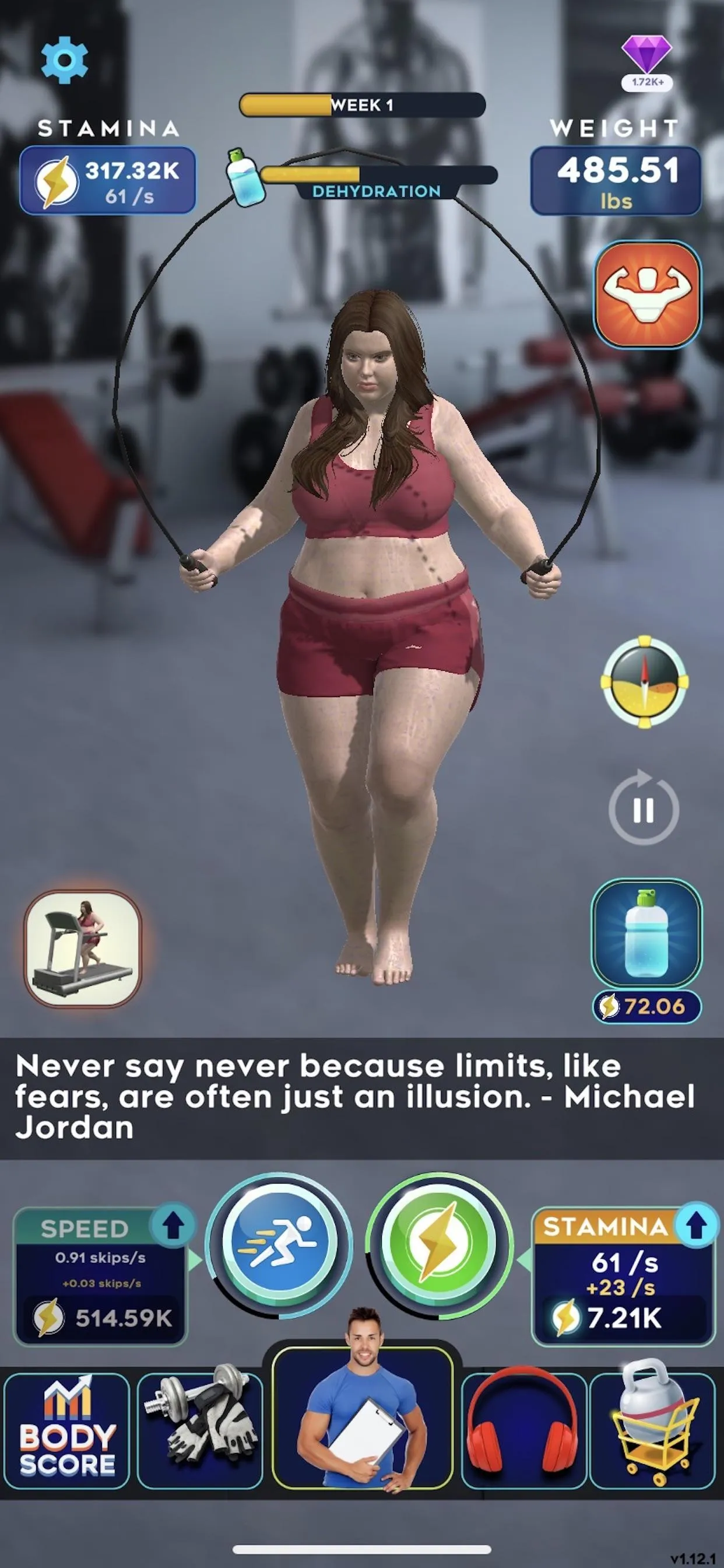 Idle Workout! v1.3.3 APK Мод (Меню, Выносливость, Потеря веса) Screenshot 4 Idle Workout! v1.3.3 APK Мод (Меню, Выносливость, Потеря веса) Screenshot 4
