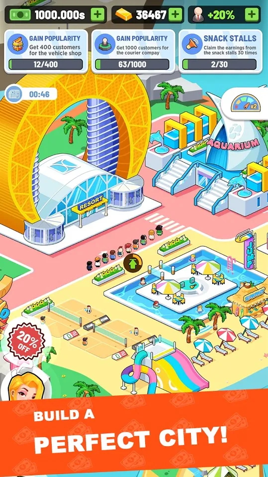 Idle City Tycoon-Build Game [мод: бесплатные покупки] Screenshot 3