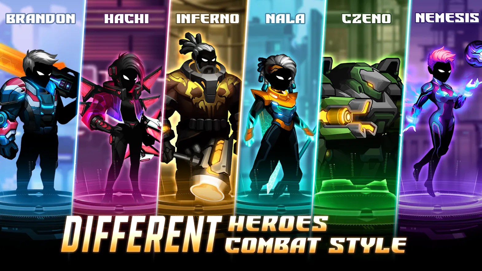 Cyber Stickman: Offline Game [мод: бесплатные покупки] Screenshot 2