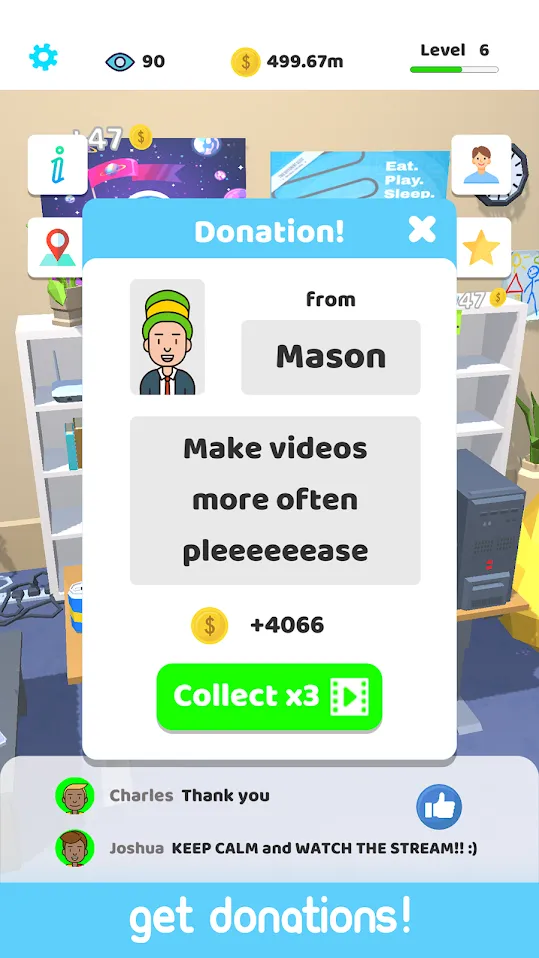 Idle Streamer! [мод: много денег] Screenshot 3