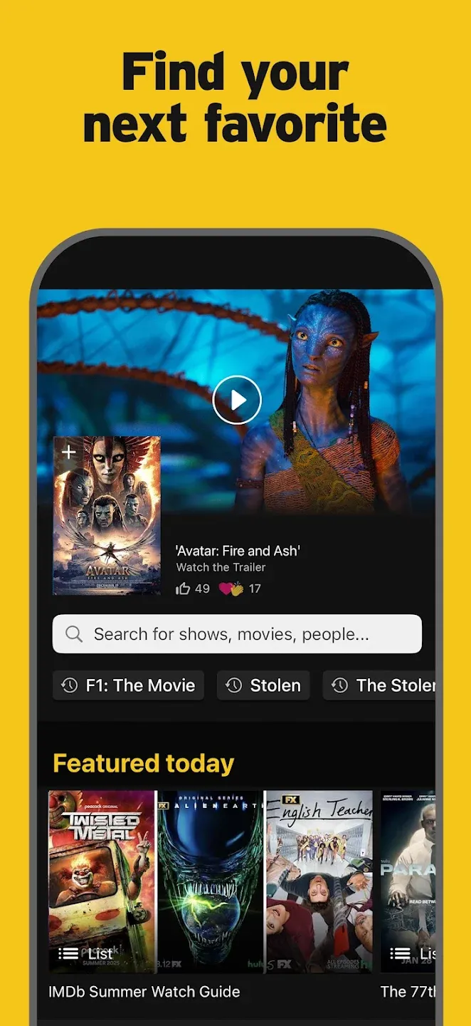 IMDb: Movies & TV Shows v9.2.9.109290200 APK Мод (Всё открыто, Premium) Screenshot 1