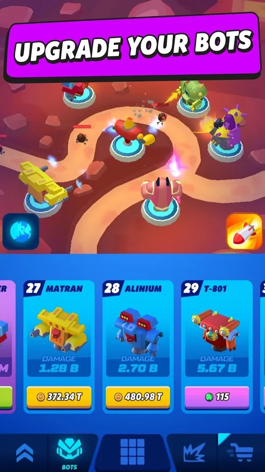 Merge Tower Bots [мод: много денег] Screenshot 5