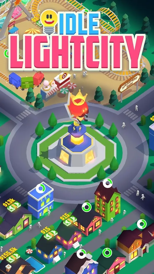 Idle Light City: Clicker Games [мод: много денег] Screenshot 1