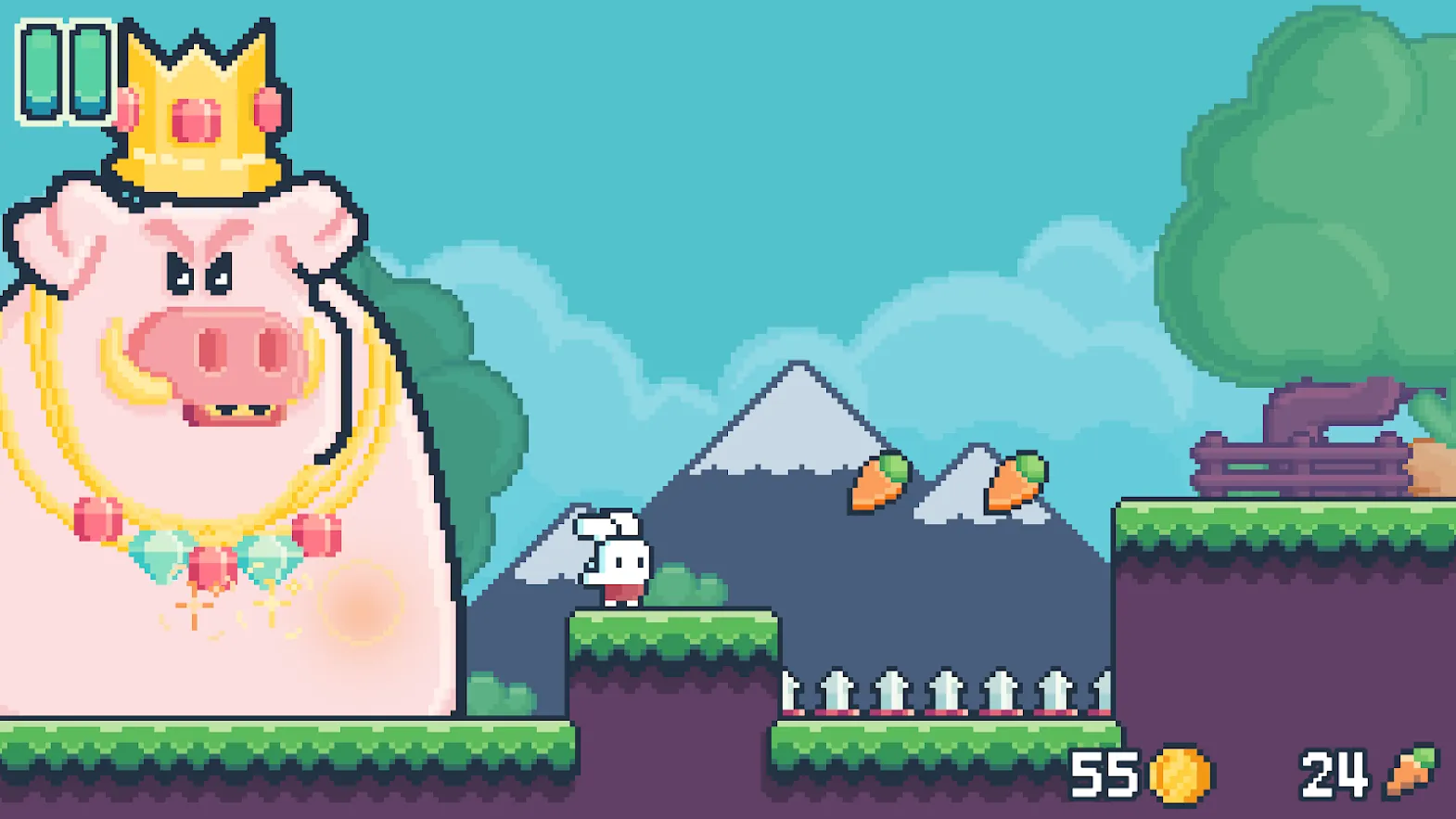 Yeah Bunny 2 – pixel retro arcade platformer [мод: много денег] Screenshot 1
