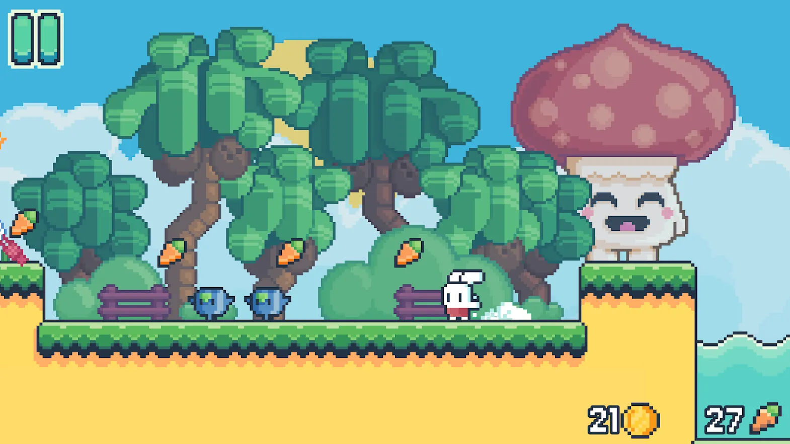 Yeah Bunny 2 – pixel retro arcade platformer [мод: много денег] Screenshot 2
