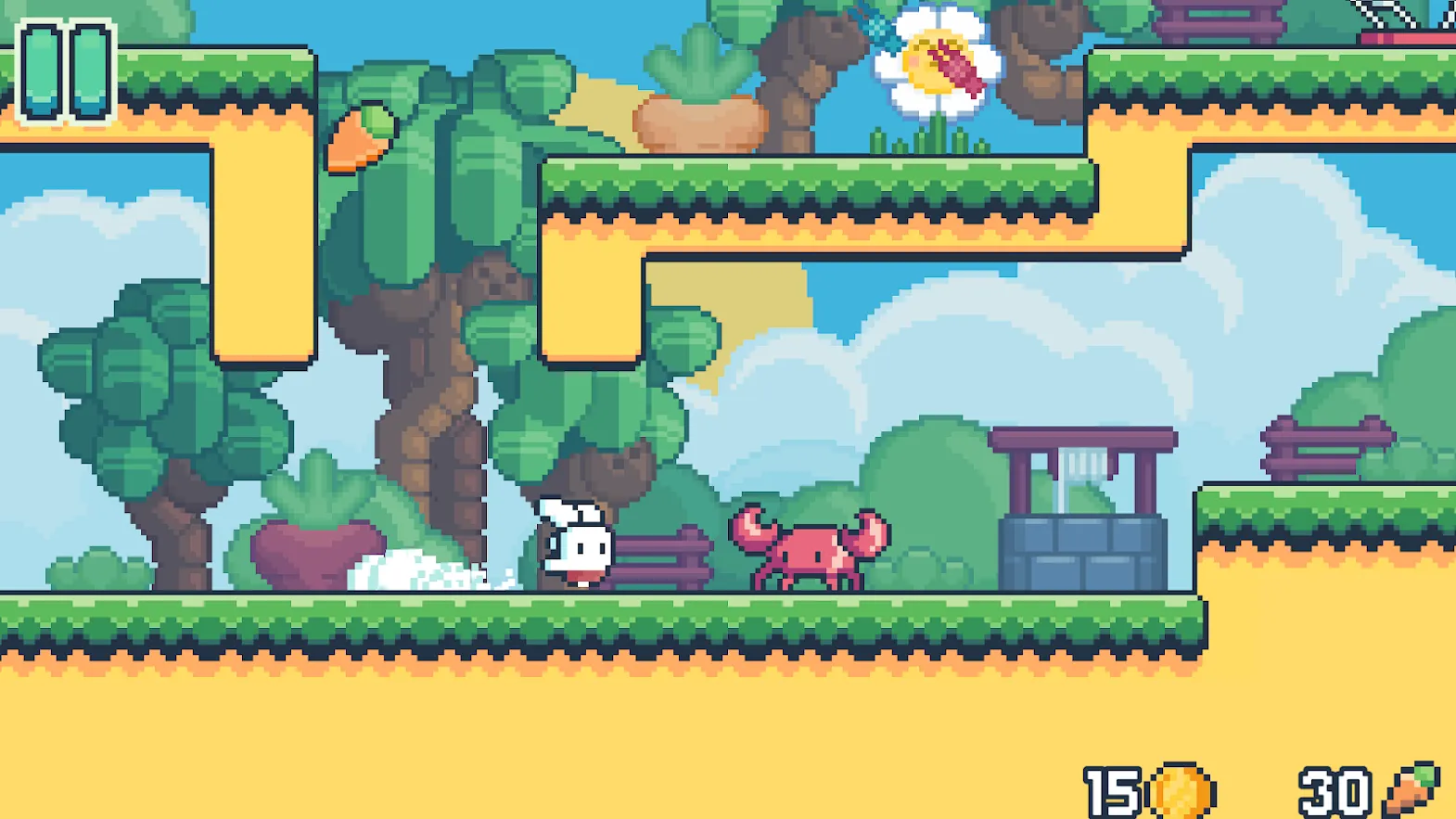 Yeah Bunny 2 – pixel retro arcade platformer [мод: много денег] Screenshot 4