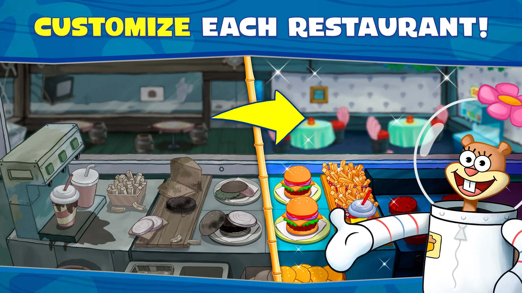 Губка Боб: готовка бургеров! v5.10.7 APK Мод (Много денег) Screenshot 5 Губка Боб: готовка бургеров! v5.10.7 APK Мод (Много денег) Screenshot 5