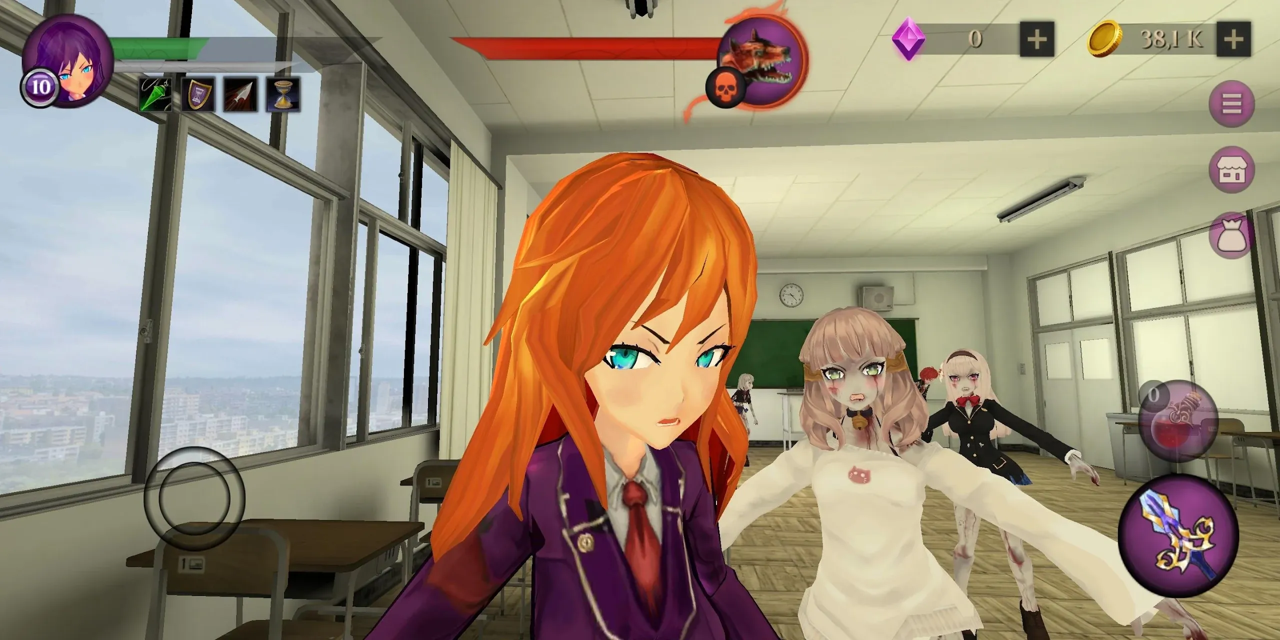 Anime School Zombie Simulator v2.13 APK Мод (Много денег) Screenshot 3