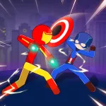 Скачать взлом Бой героев Супер Stickman [мод: много денег] на Андроид