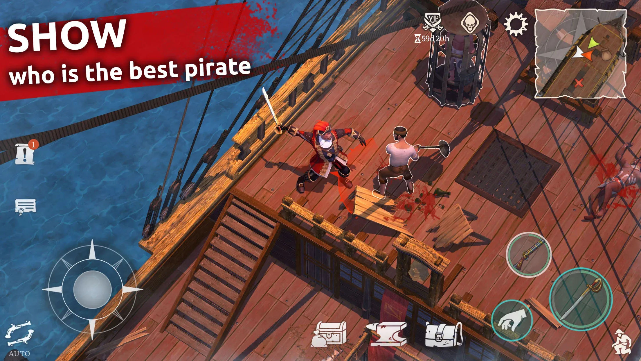 Mutiny: Пираты и RPG выживание v0.70.3 APK Мод (Меню, Режим бога, Крафт, VIP) Screenshot 1