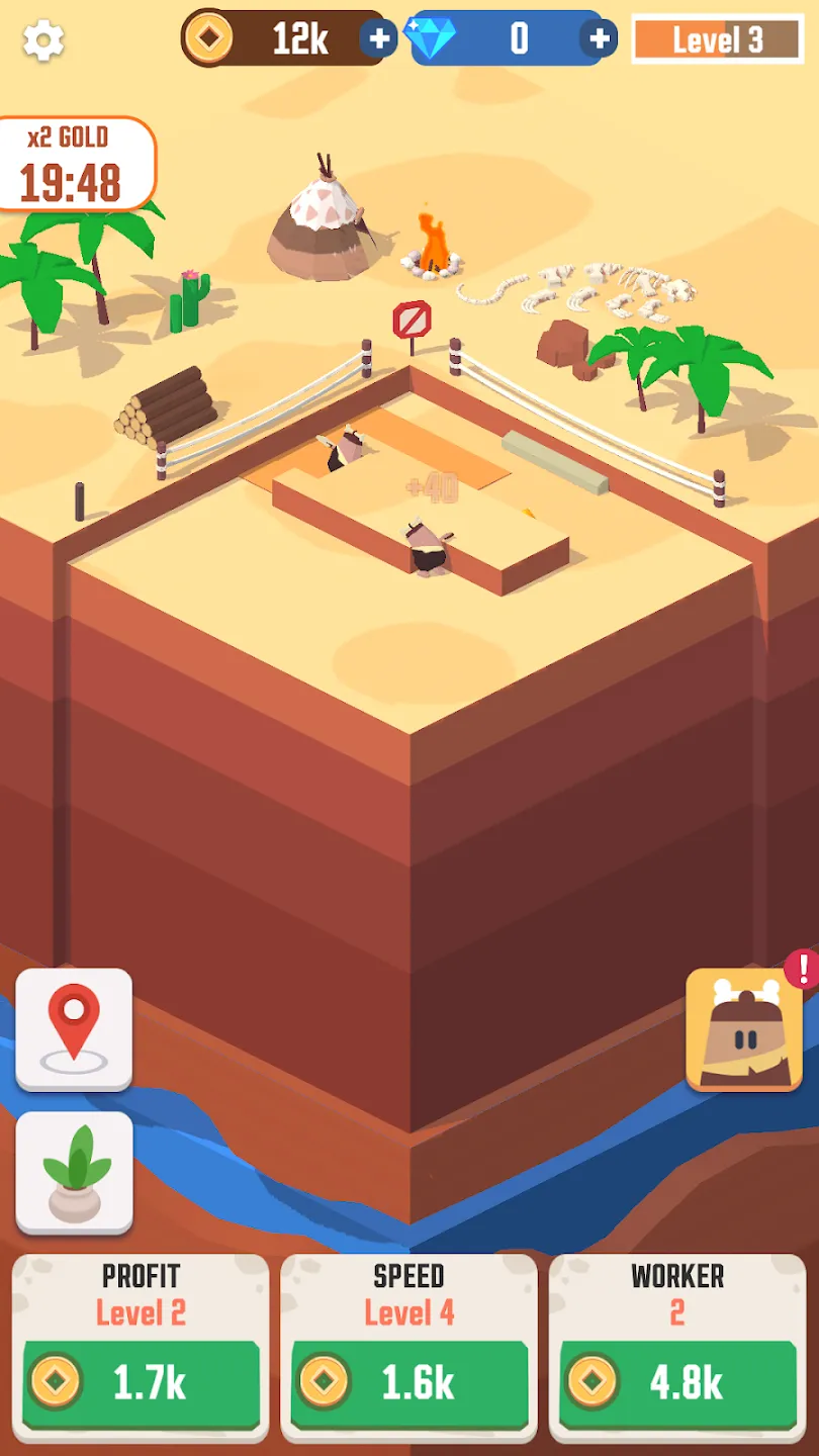 Idle Digging v1.7.6 APK Мод (Всё открыто) Screenshot 1