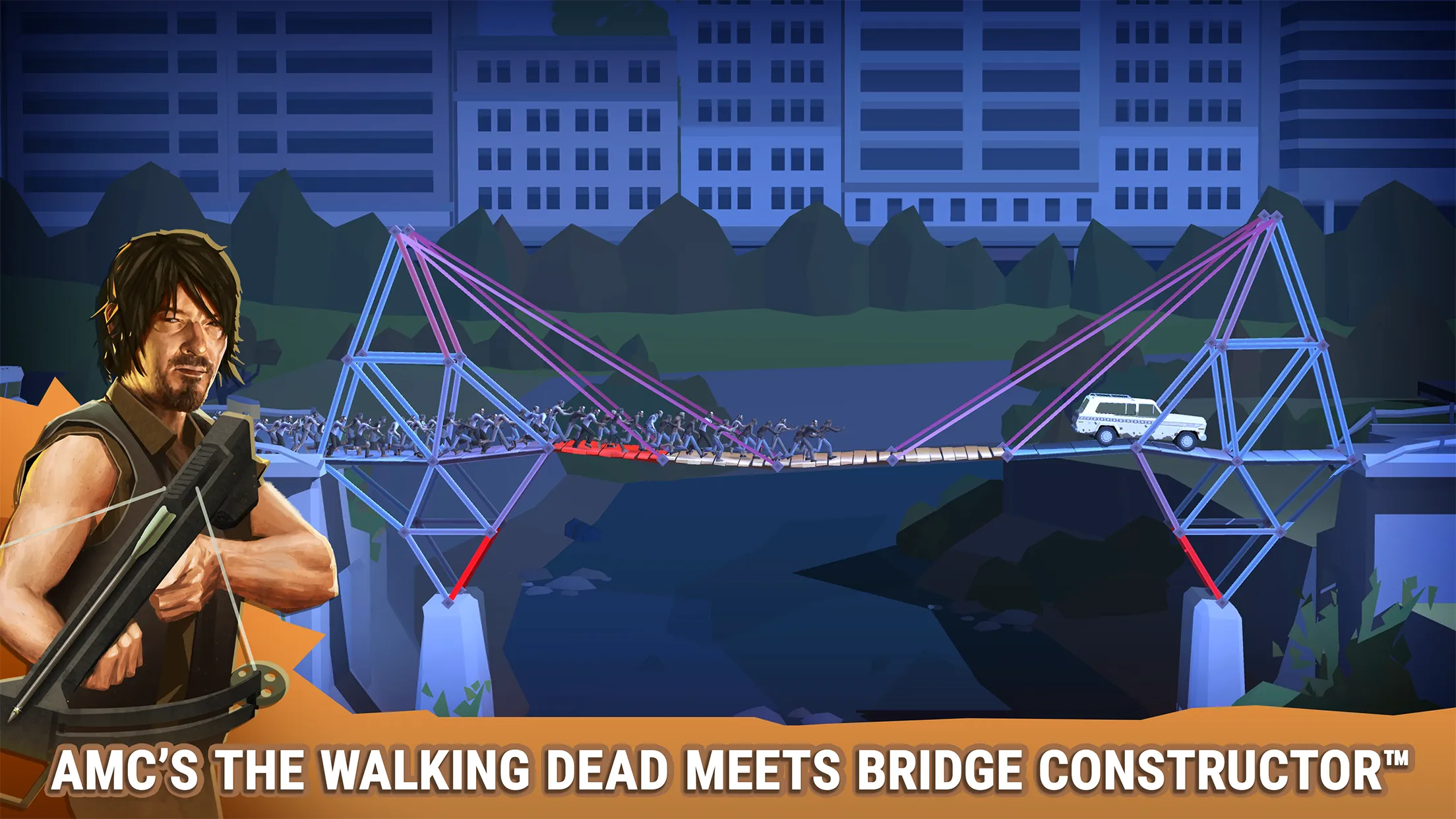 Bridge Constructor: The Walking Dead v1.4 APK Мод (Полная версия) Screenshot 1
