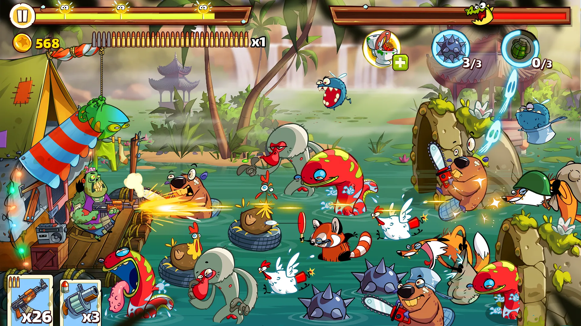 Swamp Attack 2 v1.2.0 APK Мод (Много денег) Screenshot 3