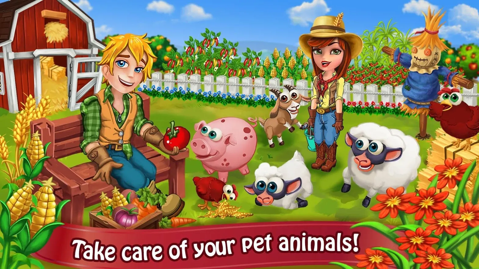 Farm Day Village фермер: Offline игры [мод: много денег] Screenshot 2