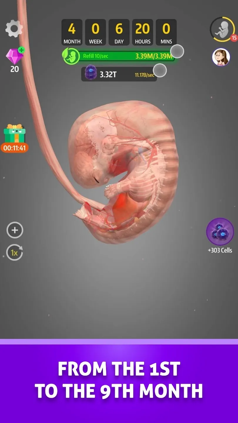 Idle 9 Months v1.41.7 APK Мод (Много бриллиантов) Screenshot 3