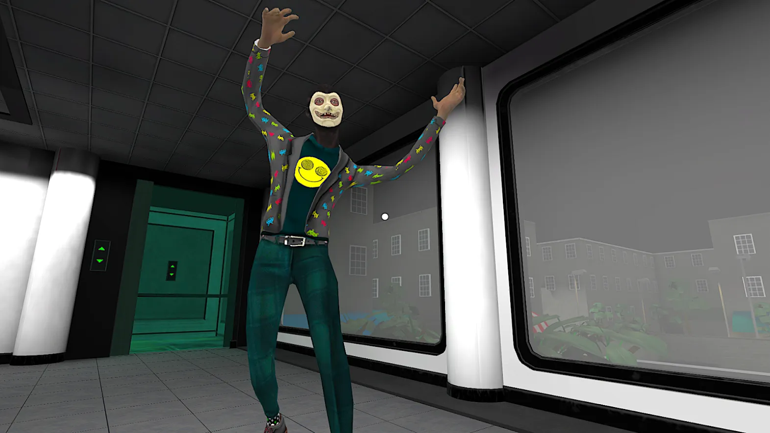 Smiling-X: Scary horror game [мод: тупые боты] Screenshot 1