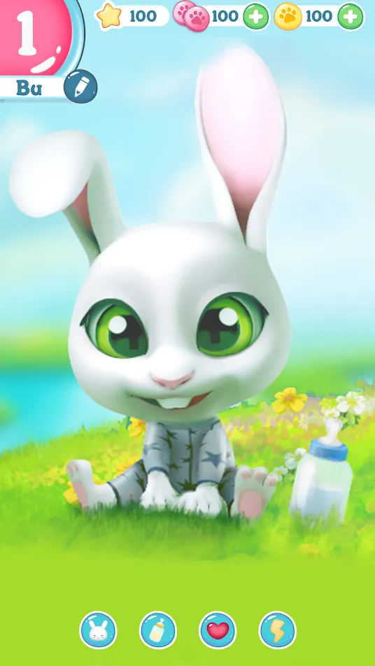 Bu Кролик Игра питомцы уход [мод: много денег] Screenshot 1