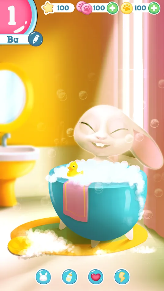 Bu Кролик Игра питомцы уход [мод: много денег] Screenshot 2