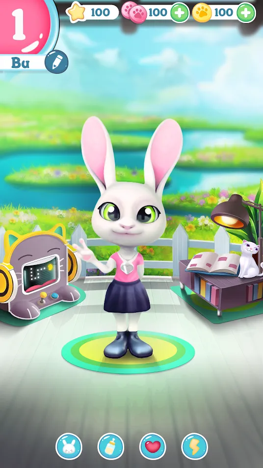 Bu Кролик Игра питомцы уход [мод: много денег] Screenshot 5