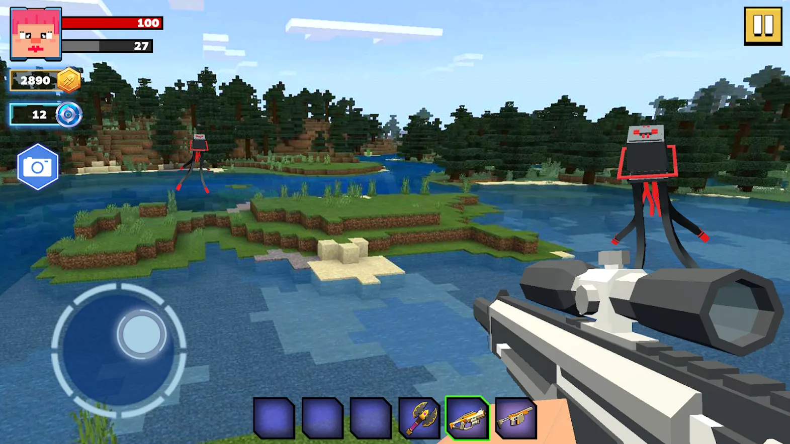 Fire Craft: 3D Pixel World [мод: бесплатные покупки] Screenshot 5