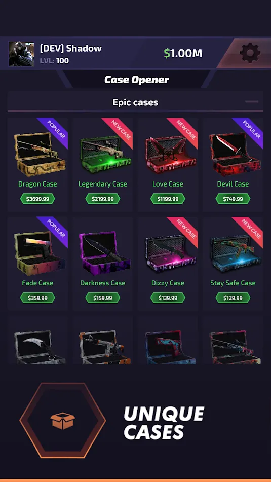 Case Battle: Skins Simulator – Idle Clicker Games [мод: бесплатные покупки] Screenshot 1