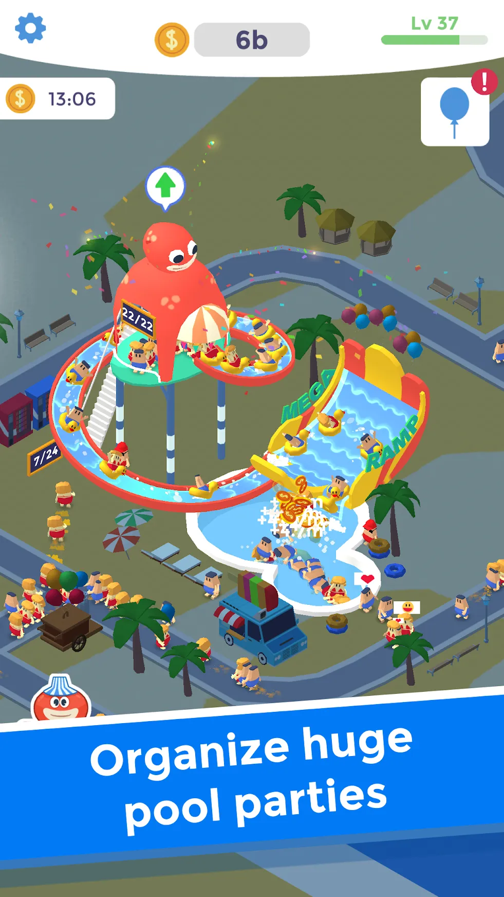 Idle Aqua Park [мод: много денег] Screenshot 4