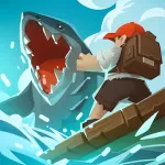 Скачать полную версию Epic Raft: Fighting Zombie Shark Survival [мод: много денег] на Андроид