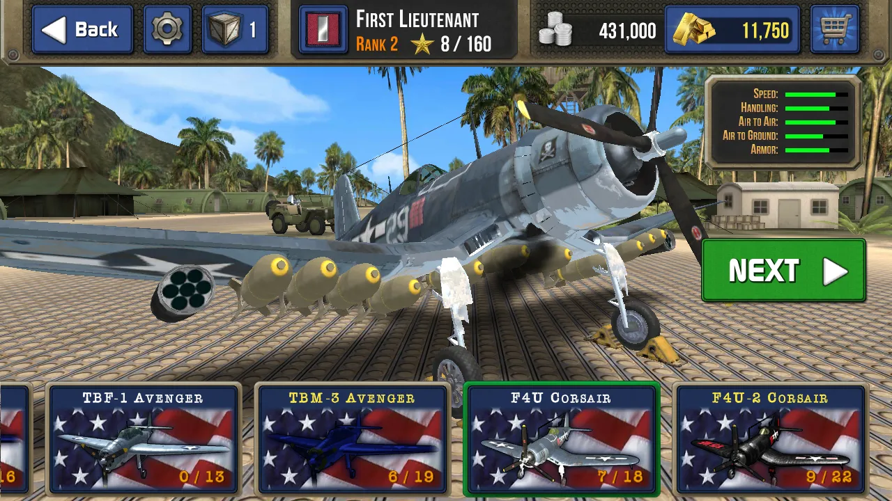 Air Combat Pilot: WW2 Pacific [мод: много денег] Screenshot 2