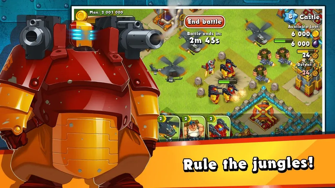 Jungle Heat: War of Clans v2.2.7 APK Мод (Режим бога) Screenshot 5