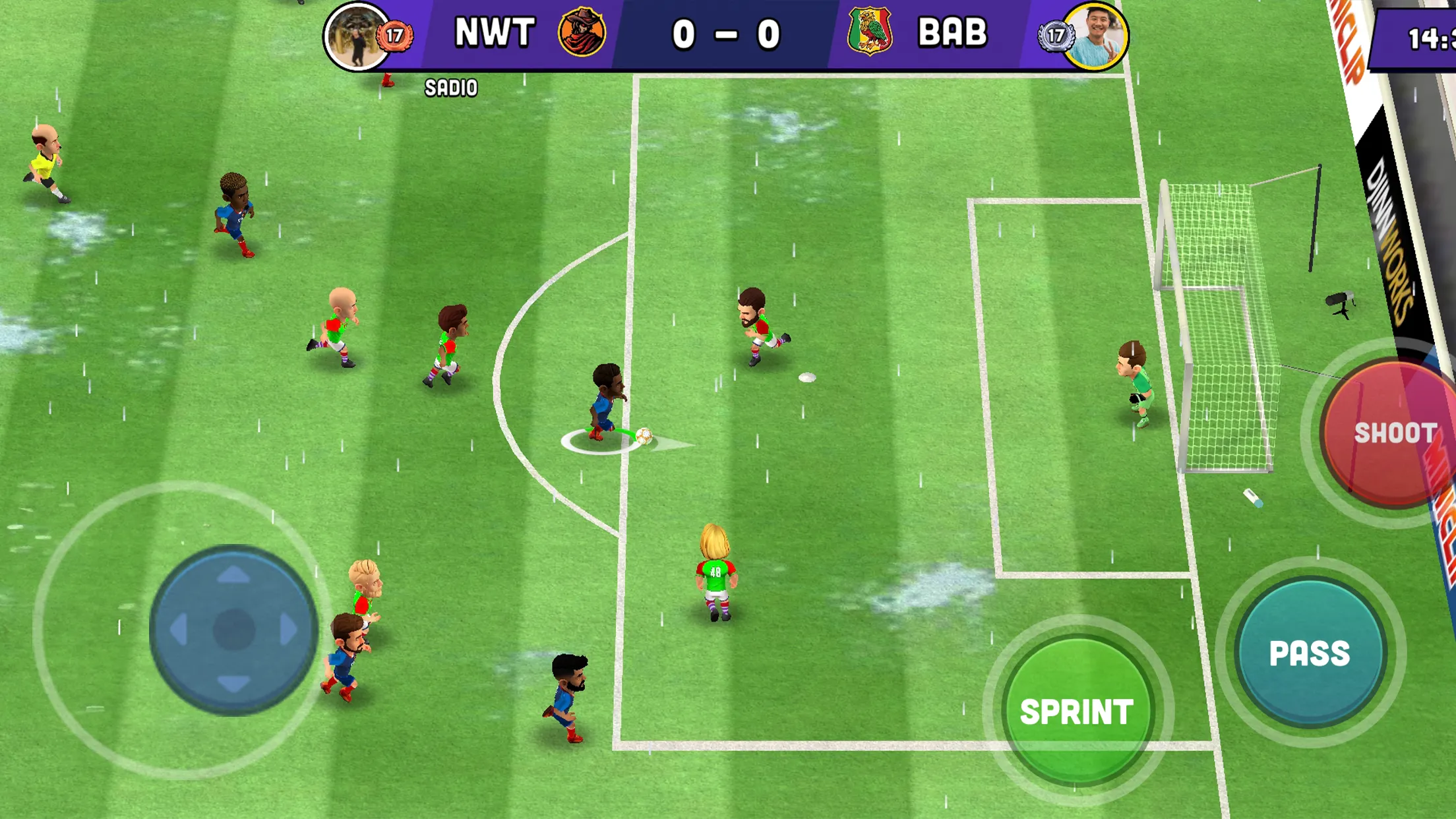Mini Football v4.8.0 APK Мод (Меню, Тупой враг, Скорость) Screenshot 1