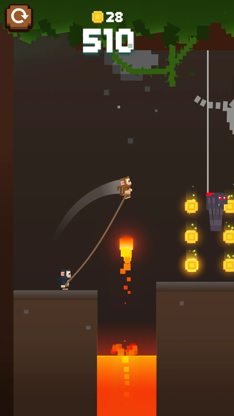 Monkey Ropes [мод: бесплатные покупки] Screenshot 4