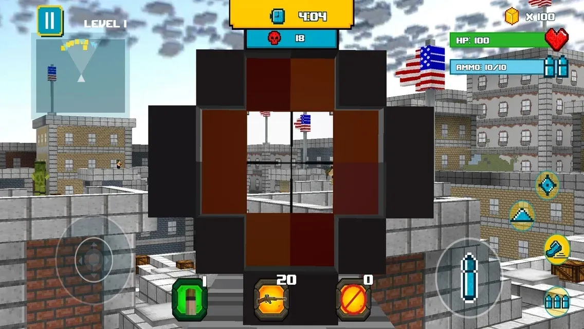 American Block Sniper Survival v1.147 APK Мод (Режим бога) Screenshot 4