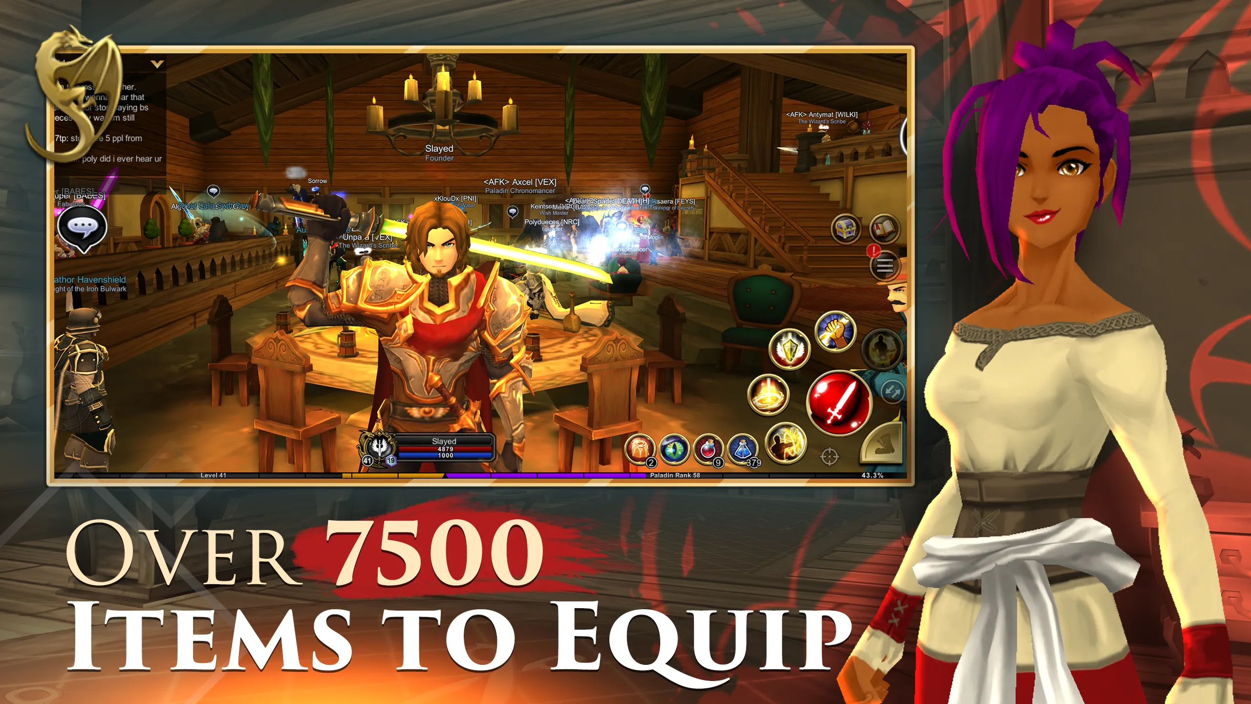 AdventureQuest 3D v1.159.1 APK Мод (Меню, Полёт (хак), Скорость) Screenshot 3