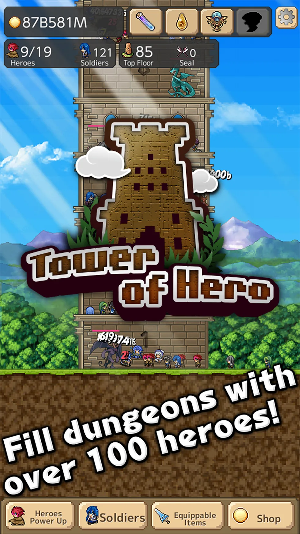 Tower of Hero [мод: много денег] Screenshot 1