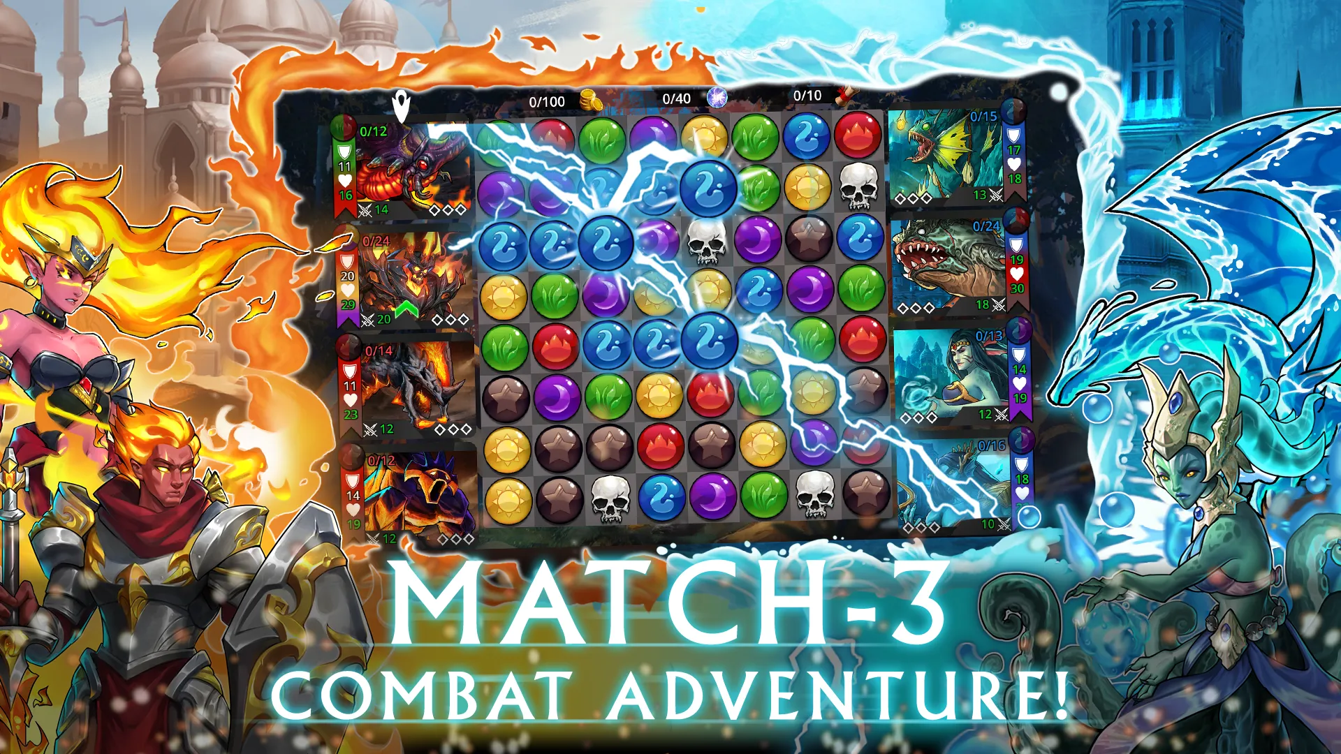 Gems of War v9.2.0 APK Мод (Меню, Режим бога) Screenshot 1